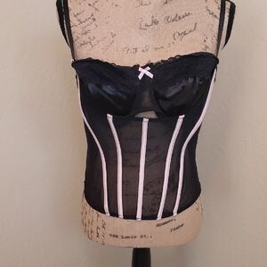 DOLLSKILL GENERATION KISS SONGSTRESS CORCET TOP XXL BLACK/ PINK